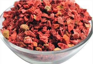 Bekukan Kepingan Strawberi Kering